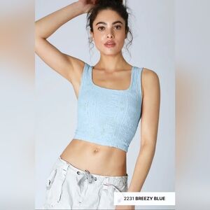 #633 Double Lace Square Crop Top